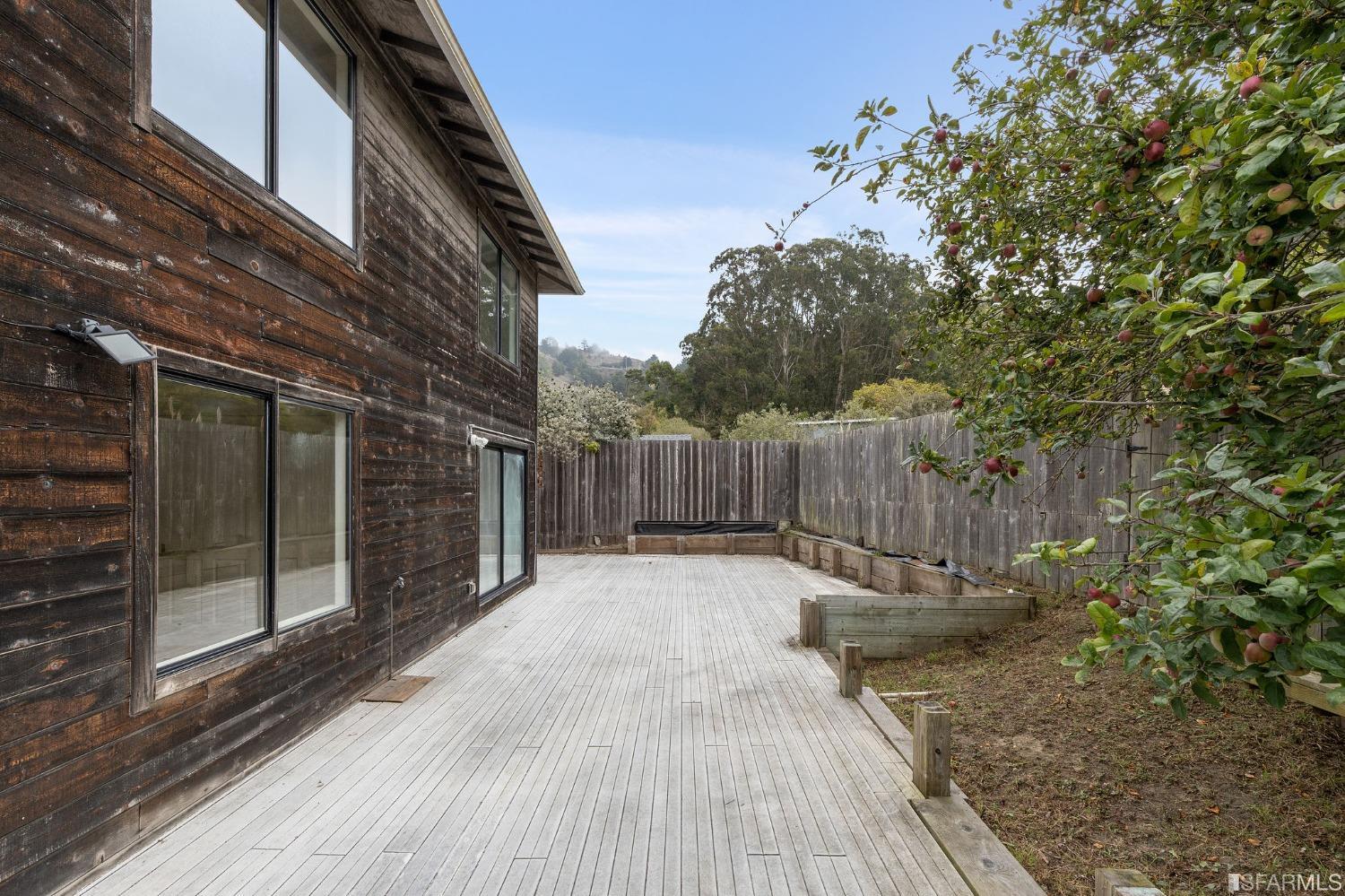 Boarded patio