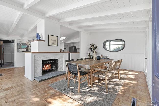 open layout kitchen and dining area